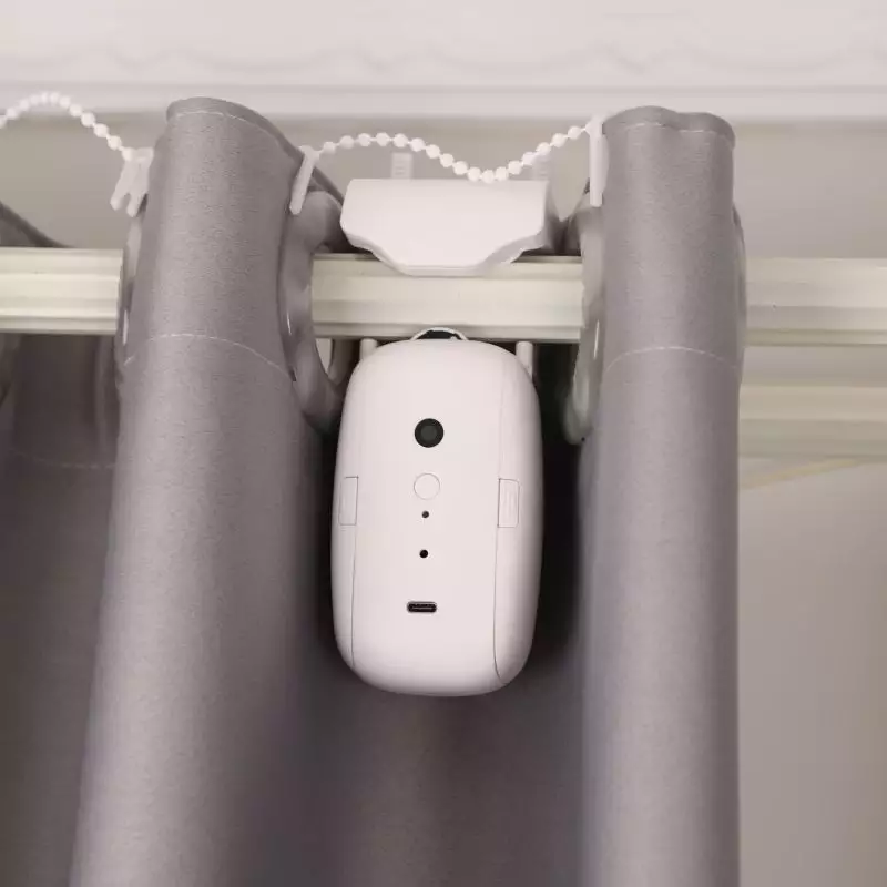 Smart Life Tuya Bluetooth Curtain Robot Motor for Track Rail with Remote (Double Opening) Compatible with Alexa