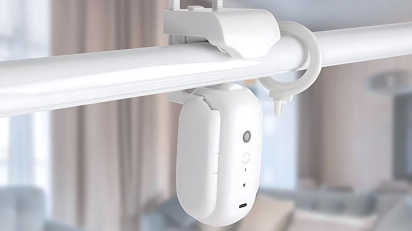Smart Life Tuya Bluetooth Curtain Robot Motor for Track Rail with Remote (Double Opening) Compatible with Alexa