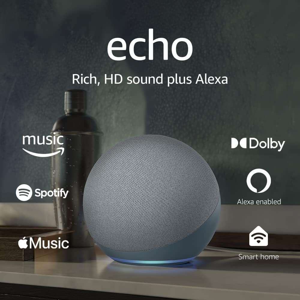 Amazon Echo (4th Gen) with Premium Sound, Smart Home Hub & Alexa - Twilight Blue Amazon