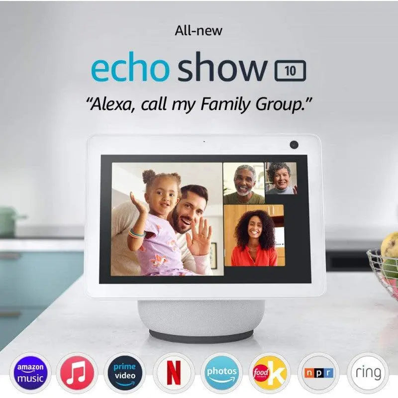 Amazon Echo Show 10 (3rd Gen) Smart Display with Alexa + 2x Amazon Echo Dot (5th Gen) Smart Speaker With Alexa FSM Gallery