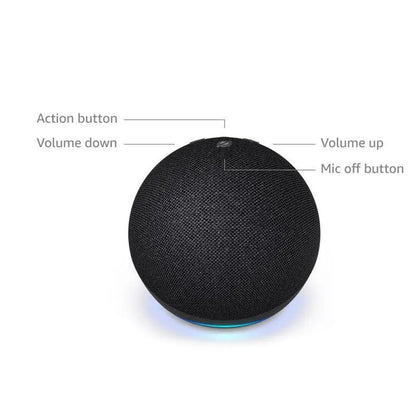 Amazon Echo Dot 5th Gen (2023 Release) Smart Speaker with Alexa (Charcoal Black) FSM Gallery